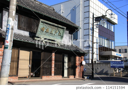 Scenery of Mizukaido, Joso City, Ibaraki Prefecture, where retro buildings remain Scenery of Mizukaido, Joso City, Ibaraki Prefecture, where retro buildings remain 114151594