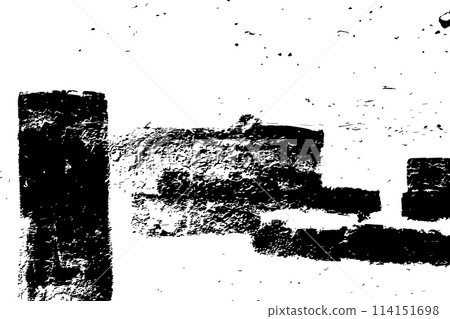 Black grunge texture isolated on white background 114151698