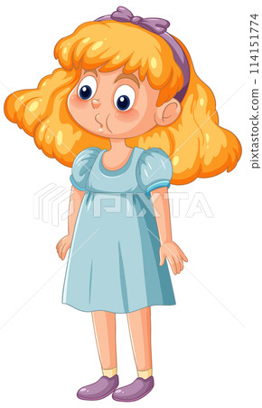 Curious Little Girl in Blue Dress Curious Little Girl in Blue Dress 114151774