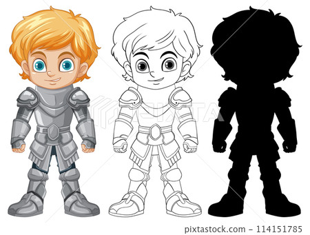 Young Knight Character Design Stages 114151785