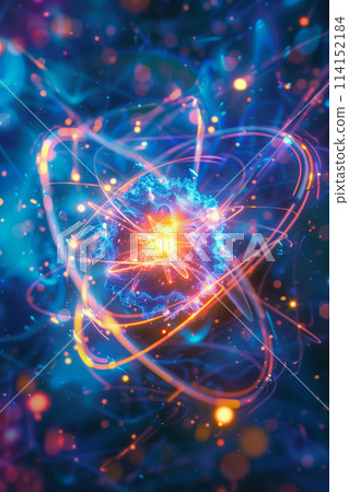 Subatomic proton particle collision in nuclear fusion experiment lab Subatomic proton particle collision in nuclear fusion experiment lab 114152184