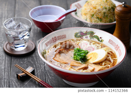 Soy sauce ramen and fried rice Soy sauce ramen and fried rice 114152366