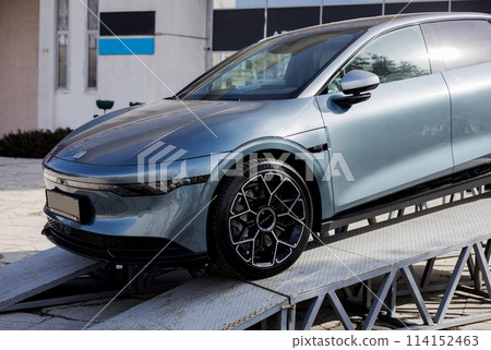 Zeekr 007 parked at car display ramp Zeekr 007 parked at car display ramp 114152463