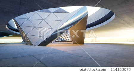 Futuristic architecture of a modern building Futuristic architecture of a modern building 114153073