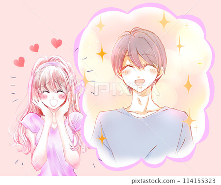 一個女人在痛苦中想像她所愛的人,短袖 一個女人在痛苦中想像她所愛的人,短袖 114155323