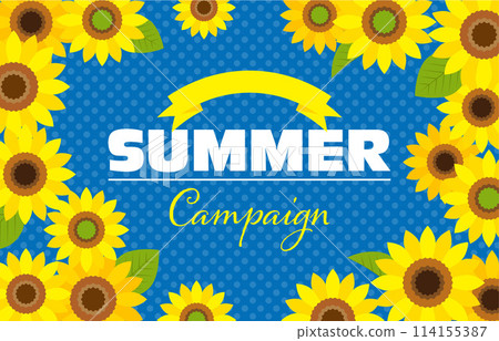 向日葵花朵和圓點圖案背景插畫素材向量夏天 向日葵花朵和圓點圖案背景插畫素材向量夏天 114155387