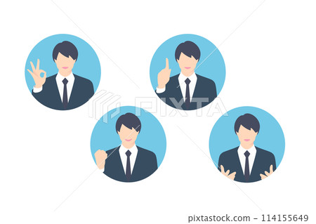 OK 標誌,拳頭泵,指點,商務人士提出建議,圖標風格 OK 標誌,拳頭泵,指點,商務人士提出建議,圖標風格 114155649
