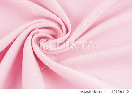 Soft pink fabric texture background, detail of silk. 114156130