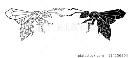 Polygonal flying bee Polygonal flying bee 114156204
