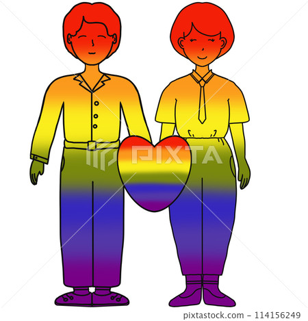 LGBTQ people black outliackground rainbow colors isolated,Concept of homosexual LGBTQ people black outliackground rainbow colors isolated,Concept of homosexual 114156249