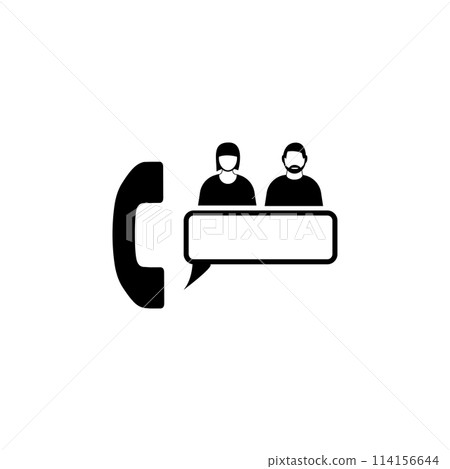 Conference Call Flat Vector Icon 114156644