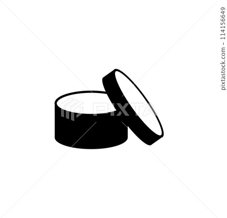 Round Gift Box Flat Vector Icon 114156649
