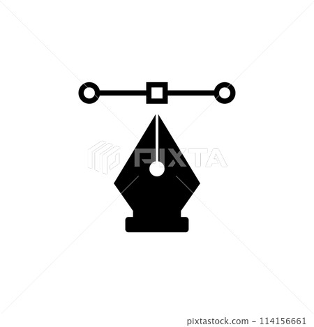 Pen Drawing Flat Vector Icon 114156661