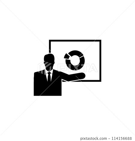 Financial Presentation Flat Vector Icon Financial Presentation Flat Vector Icon 114156688