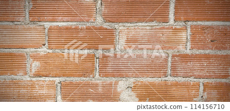 Red Background of old vintage brick wall Red Background of old vintage brick wall 114156710