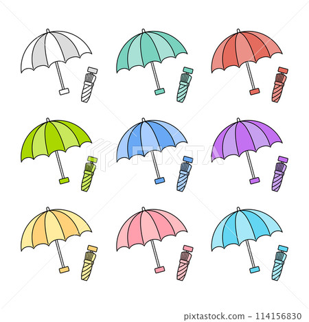 Folding umbrella set 114156830