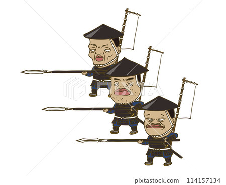 Illustration: Japanese spearmen from the Warring States period Illustration: Japanese spearmen from the Warring States period 114157134