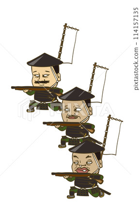 Illustration: Japanese riflemen from the Sengoku period Illustration: Japanese riflemen from the Sengoku period 114157135