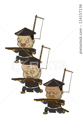 Illustration: Japanese riflemen from the Sengoku period Illustration: Japanese riflemen from the Sengoku period 114157136