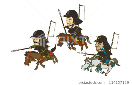 Illustration: Japanese cavalry from the Warring States period Illustration: Japanese cavalry from the Warring States period 114157139