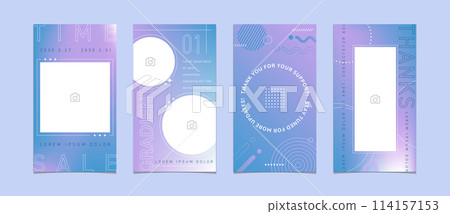 SNS, Social Media Post Design Set Vertical Gradient / Instagram 114157153