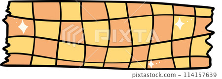 Retro groovy school supplies tape back to school doodle drawing Retro groovy school supplies tape back to school doodle drawing 114157639