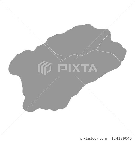 Santo Antao island map with administrative division, Cape Verde. Vector illustration. Santo Antao island map with administrative division, Cape Verde. Vector illustration. 114159046