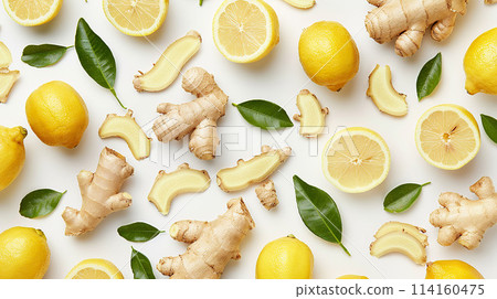 ginger, leaves, vegetable 114160475