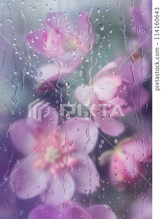 A flowers with raindrops on it A flowers with raindrops on it 114160643