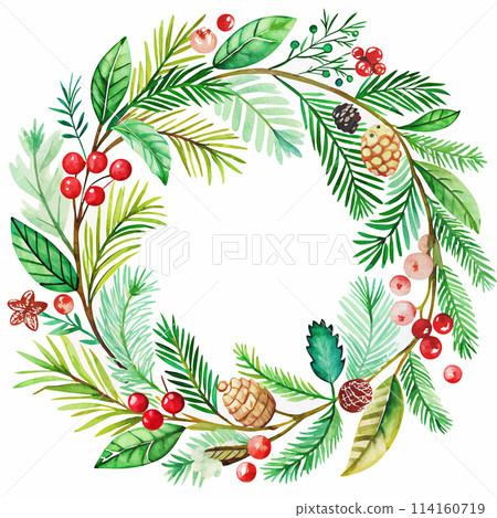 The wreath is a symbol of the holiday season and is often used as a decoration during Christmas time 114160719
