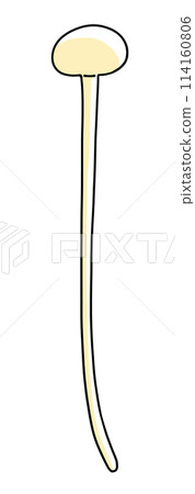 Loose and simple Enoki mushroom, solid color 114160806