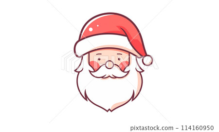手绘卡通圣诞老人插画素材 114160950
