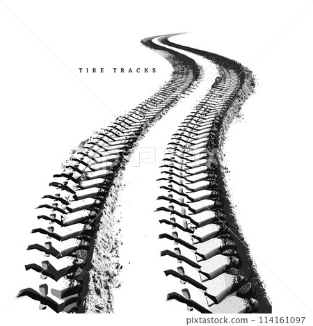 Tire tracks vector illustration 114161097