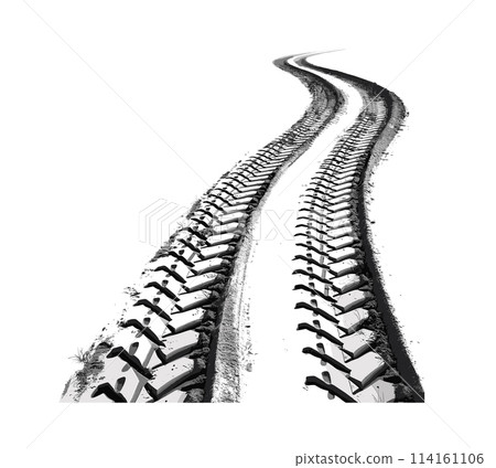 Tire tracks vector illustration 114161106