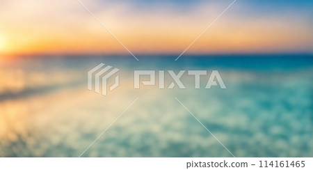 Blurred sunset sea landscape 114161465