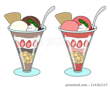 Chocolate and strawberry parfait set (with main line) 114162117