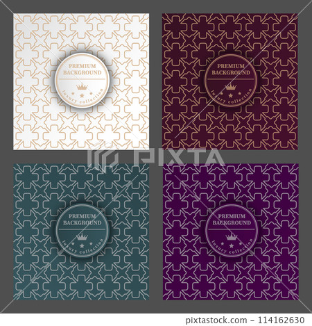 A set of spectacular luxurious patterns. Template for covers, prints, interior design, packaging, premium products and creative ideas 114162630