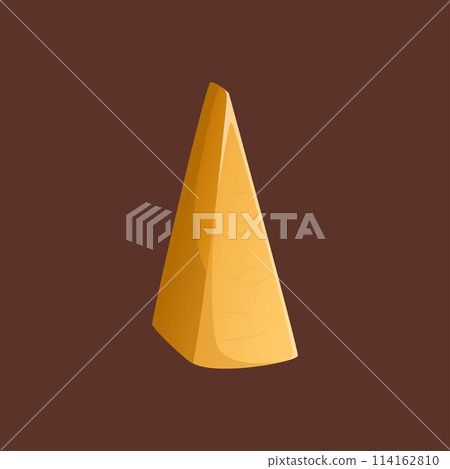 Piece of hard cheese. Vector illustration. Parmesan in a realistic style. Ideal for posters and banner, menu of cafe and shops Piece of hard cheese. Vector illustration. Parmesan in a realistic style. Ideal for posters and banner, menu of cafe and shops 114162810