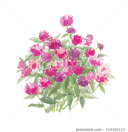 Azurite painted in watercolor 114163111