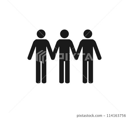 Partnership, together icon. Vector illustration. Partnership, together icon. Vector illustration. 114163756