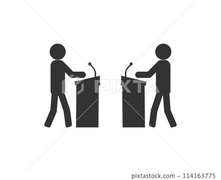 Debate, communication, discussion icon. Vector illustration. Debate, communication, discussion icon. Vector illustration. 114163775