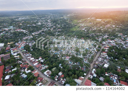 Cemetery in central america town 114164002