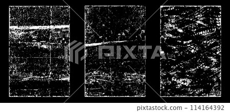 Black and white grunge. Distress overlay texture. Abstract surface dust and rough dirty wall background concept. Distress illustration simply place over object to create grunge effect. Vector EPS10. Black and white grunge. Distress overlay texture. Abstract surface dust and rough dirty wall background concept. Distress illustration simply place over object to create grunge effect. Vector EPS10. 114164392