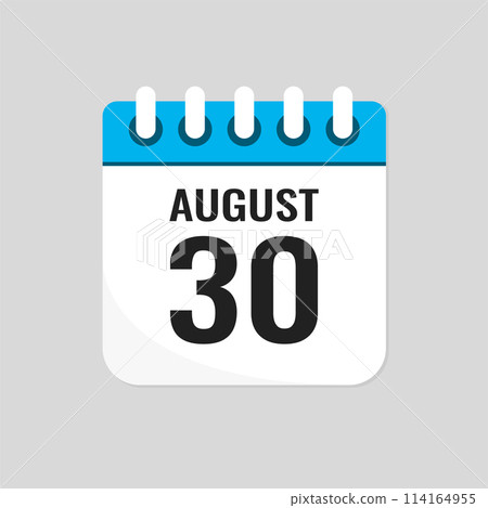 Icon page calendar day - 30 August Icon page calendar day - 30 August 114164955