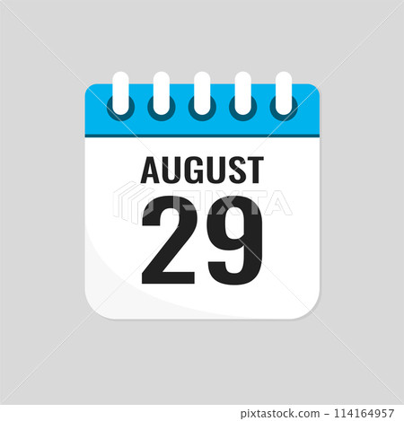 Icon page calendar day - 29 August 114164957