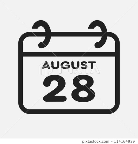 Icon page calendar day - 28 August 114164959