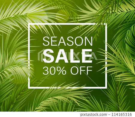 Palm tree advertising composition in realistic style Palm tree advertising composition in realistic style 114165316