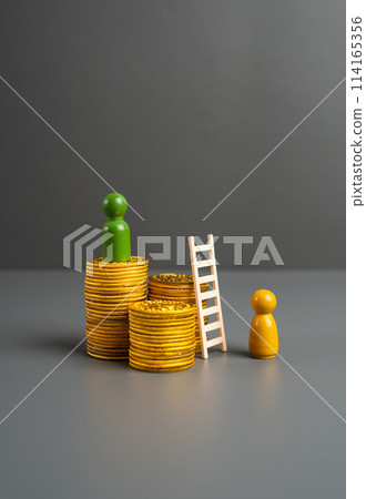 Achieve success and wealth. Business ideas, investments. Accumulation and increase of capital. Get rich and reach the top. 114165356