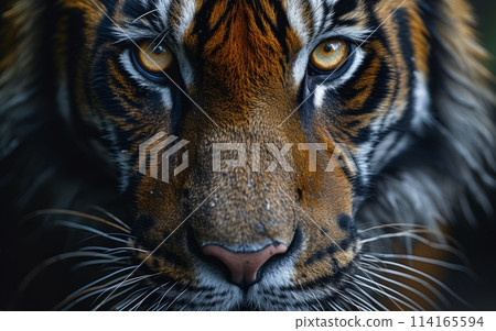 close up of tiger face. Animal and wildlife concept. 114165594