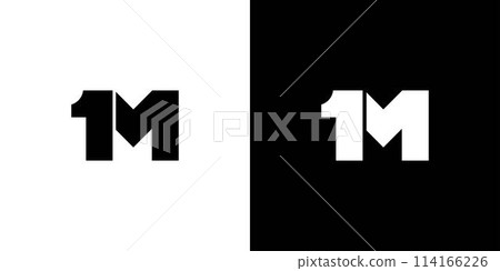 Unique and simple 1M logo design 114166226